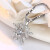 诗筠（shijun)雪花项链圣诞节实用锁骨链银叶子吊坠女韩版简约小众设计感 白钻 925银电镀白金