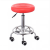 实验室凳子工作凳子 吧台椅实验室转椅 海绵圆凳可升降旋转 滑轮款红色