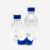 相液流动相瓶1000ml透明丝口瓶液相色谱溶剂瓶HPLC蓝盖试剂瓶 透明100ml【2孔】蜀牛