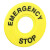 急停开关标识牌按钮警示圈紧急停止警告标签电梯电气标识黄圈22mm 内直径22mm 外直径40mm100个