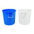 加厚耐用水桶储水用带盖大号特大级白胶桶塑料桶圆桶大桶 蓝色100L桶装水约170斤带盖