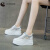 XMXE品牌松糕厚底小白鞋女2024夏季新款透气百搭板鞋设计感网面休闲鞋 白色8cm跟高 34