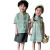 母婴蓓兄妹装套装儿童夏季哥哥妹妹姐弟装小孩衣服中国风宝宝汉服新中式 女童绿色旗袍裙 80cm
