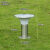 圆形太阳能草坪灯LED户外防水 草地灯花园别墅蘑菇灯不锈钢 高30cm/不锈钢原色接电