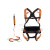 代尔塔 舒适型防坠套装  全身式安全带+双大钩减震绳；506102 橙色 