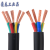 国标电线电缆三相四线RVV4芯5芯1 1.5 2.5 4 6平方铜芯软护套线 (3+1)4芯4平方100米