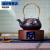 旭杉斯品质迷你电陶炉小型煮茶器电磁炉茶炉铸铁玻璃烧水壶茶具 黑色(抽水款) 0ml