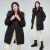戎美丹尼vh服女中长款2024年冬季韩版时尚宽松加厚外套 黑色2318 M85110斤