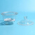 海斯迪克 玻璃干燥器 生物实验透明附瓷板干燥用具HS-29 透明300mm