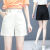 隐形都市短裤女夏季宽松薄款2024新款外穿白色高腰百搭休闲裤阔腿热裤 白色 S 建议80-95斤