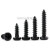 黑色圆头自攻螺丝十字盘头发黑自攻螺钉碳钢螺丝M1.7M2M2.3M2.6M3 M2.6*6 (500个)