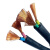 郑特（ZZTL）JW电线电缆国标铜芯黑橡胶软电缆2*6平方100米/卷