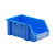 工创优品 零件盒组合式塑料加厚斜口收纳物料零散螺丝盒仓储货架盒H2蓝色 250*150*120mm