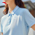 安踏（ANTA）快干POLO  网球风短袖女夏季新款学院T恤翻领半袖上衣162428139 水天蓝-1 XL(女175)