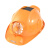 FSMZ安全帽带风扇太阳能充电两用双风扇工地夏季防晒遮阳防护降温制冷 双风扇（20小时续航）红色升级款