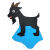 猫的恋人十二生肖派对动物头饰儿童头套兔子面具幼儿园运动会表演道具 黑羊