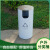 定制简约白色圆形不锈钢垃圾桶商场小区收纳桶户外环保带盖分类桶 不锈钢空白单桶