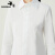 哥弟【GD】简约纯色设计感收腰修身招牌长袖白衬衫上衣女1301000 原生白 S(2码)