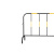 粤消 铁马护栏移动道路围挡工地临时施工隔离安全防护栏围栏栅栏 1*1.5m黑黄(8斤重)镀锌钢