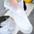 博沃尼克防雨鞋套 防水雨鞋 便携式雨靴套成人非一次性透明平底 白色 3XL码（适用43-45）