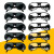 烧电焊眼镜焊工专用防护平光太阳眼镜透明氩弧二保焊防强光打眼护 灰色5个+透明5个