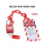 汇一汇 工业锁具套装 警示吊牌链条安全挂锁 38MM尼龙绝缘梁套装 (红色)