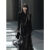 BJTSV2023秋新款独特上衣超好看黑色西装外套蕾丝吊带连衣裙两件套装女 黑色套装 S