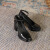 呋囡坊8399-6 玛丽珍鞋2024夏季新款时尚粗跟一字扣带方头防水台淑女鞋 黑色 35