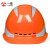 一盾免费印字 一盾国标加厚安全帽工地男建筑工程电力头盔定制logo印字 橙色  四面透气反光条