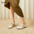 达芙妮（DAPHNE）官方法式玛丽珍鞋女夏季2024年新款蝴蝶结软底一脚蹬平底单鞋女 米色-3123404029-旗舰款 35