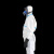 汉盾 HD-BP616 防粉尘防液体飞溅白色带帽连体式工业防护服（不包含面罩） 胶条型 M码