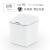 智能感应垃圾桶电动车载客厅厨房创意迷你桌面收纳桶折叠开盖 4L白色(充电版)
