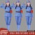 红军演出服红装老兵怀旧八路衣服男女款红色娘子表演服装七件套 蓝色全套（腿套款） 160