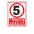 帝阔厂区厂内限速5公里标志标识牌交通车辆减速慢行安全警示标示牌进 限速行驶5（蓝-40x50cm 限速行驶5（蓝 40x50cm