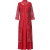 百丽驼美士 BALITOMMS女装新款连衣裙修身气质优雅婚礼妈妈装蕾丝连衣裙长款 红色 M