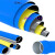 压缩空气铝合金节能空压管道接头三通弯头配件齐全 DN200铝合金管道5.8米 蓝黄