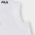 FILA 斐乐官方女子针织短袖衫2024夏季新款时尚宽松不规则下摆T恤 标准白-WT 160/80A/S
