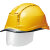 SMVP定制适用安全帽工地高强劳保安全帽防灾头盔透气舒适型 黄帽+帽檐烟灰（护盖款，订