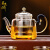 SUMO EGGS玻璃泡茶壶茶茶杯水分离小容量煮茶壶家用办公花茶壶电陶炉煮茶壶 富贵壶（400mL）+2杯+托盘