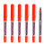 白雪(snowhite)PVR-157直液式走珠笔子弹型0.7mm加粗中性笔学生用签字笔书法英文速写 红色12支/盒