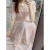 悦丹曼小香风连衣裙2024夏季新款女装气质淑女新品法式白色高级感仙女女 蜜粉色 S