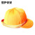 铁路防护帽布安全帽防撞塑料内壳 黄色