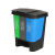 伏加瑞伏加瑞三合一垃圾分类垃圾桶家用大号商用脚踏式干湿分离连体桶公共场合 40升二分类桶(蓝灰)可回+其他