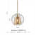 创意简约现代装饰圆形灯罩北欧风格店铺餐厅吧台单头玻璃吊灯 B款圆球30cm