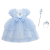 迪士尼（Disney）童装爱莎公主裙女童裙子夏季2024新款儿童连衣裙洋气女孩生日礼服 蓝色 120码建议110-120cm6-7岁