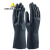 代尔塔 201530 VE530 氯丁橡胶乳胶手套 防化 劳保手套 耐油 黑色 XL