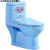 赤奥彩色儿童马桶儿童坐便器陶瓷卫浴幼儿园小孩马桶 A款儿童马桶蓝色带图案 185mm