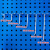 力多方 五金工具挂钩挂板展示架多孔板方孔洞洞板挂钩单斜挂钩200mm 10个装