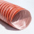 达维塔  高温风管 红色矽胶硫化热风管高温软管耐高温钢丝管通风管  内径60mm/4米