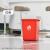 无盖长方形大容量垃圾桶超大厨房户外卫生桶餐饮大号商用桶 20L红色长方形桶